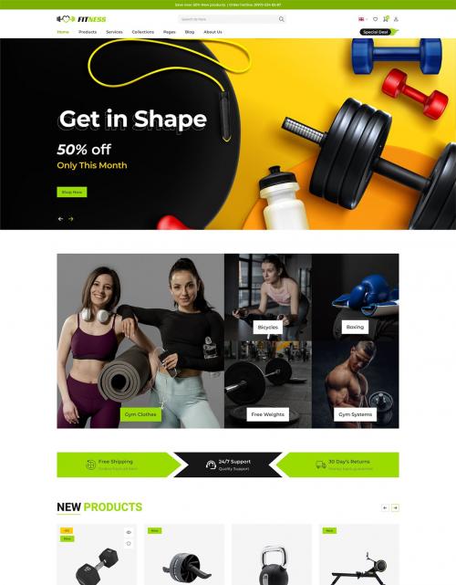 Fitness - Gym and Fitness Figma Template