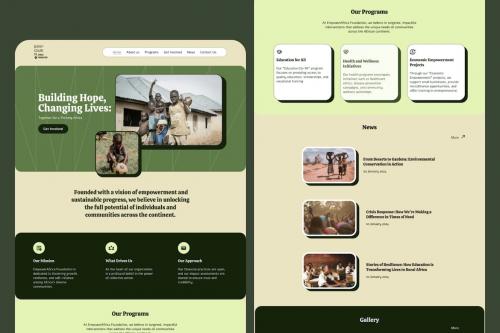 Empower Africa Non-Profit - Figma Template