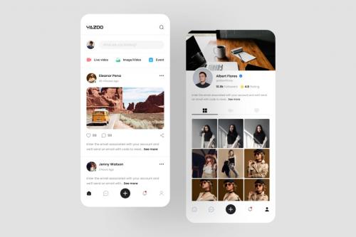 YAZDO - Social Media App UI Kit