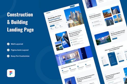 Construction & Building Landing Page Web Design
