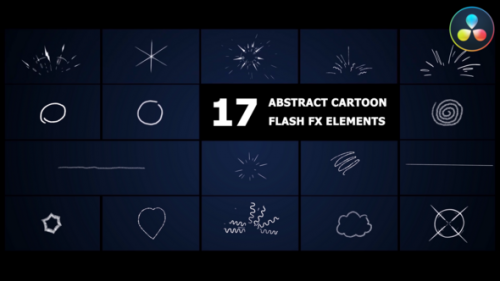 Abstract Cartoon Flash FX Elements | DaVinci Resolve - 50448965