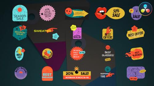 Sticker Sale Titles for DaVinci Resolve - 50500917