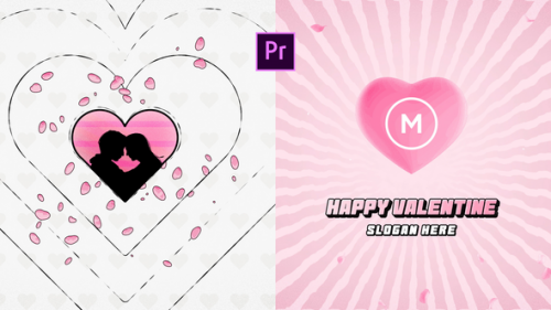 Valentine Retro Logo Reveal - 50503974