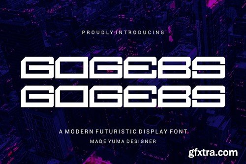 Gogebs - Futuristic Display Font 8AMHBT6