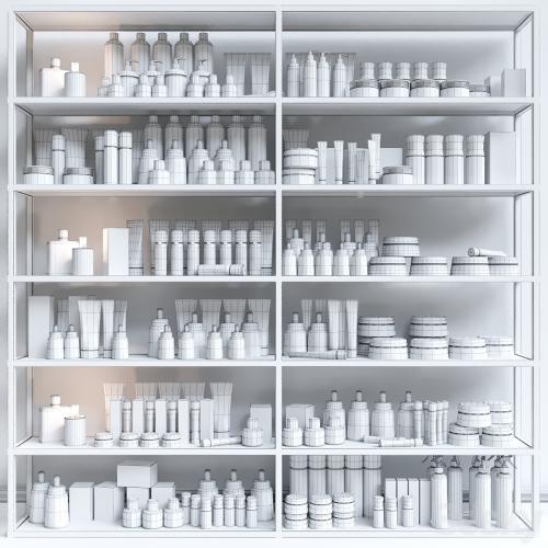 Set of luxury cosmetics for cosmetology and beauty salon. make up and bathroom accessories