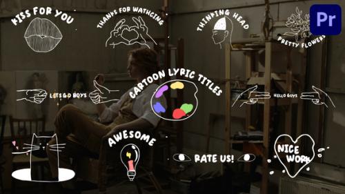 Cartoon Lyric Titles for Premiere Pro - 50669913