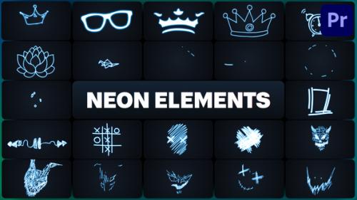 Neon Elements for Premiere Pro - 50689393