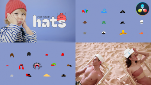 Cartoon Masks And Hats for DaVinci Resolve - 50728232