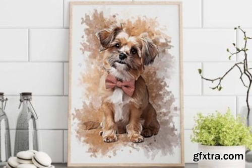 Puppy Photo to Painting Effect