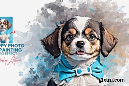 Puppy Photo to Painting Effect