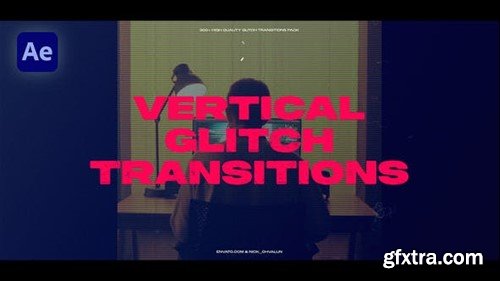Videohive Vertical Glitch Transitions 50755006