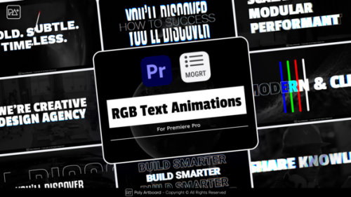 RGB Text Animations For Premiere Pro - 50727975