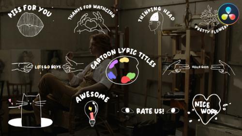 Cartoon Lyric Titles for DaVinci Resolve - 50742412