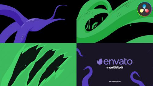 Anime Tentacles Logo Opener for DaVinci Resolve - 50743644