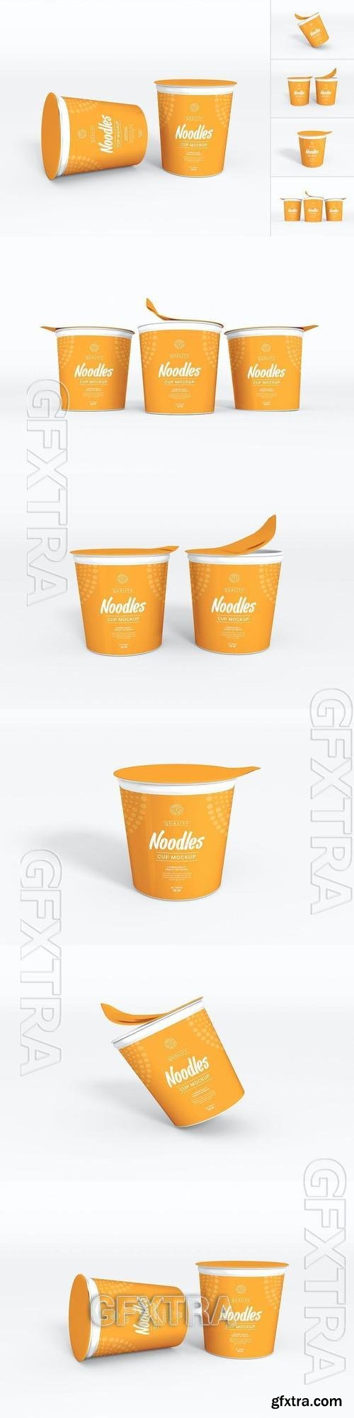 Plastic Noodles Cup Branding Mockup Set 4NS2JJE