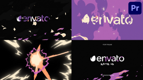 Anime Explosion Logo Opener | Premiere Pro MOGRT - 50754673