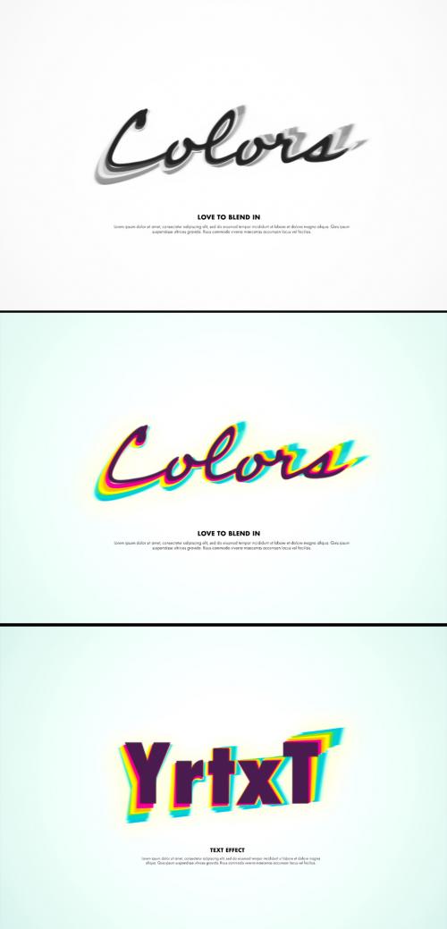 Color Bleed Text Effect - 436105654