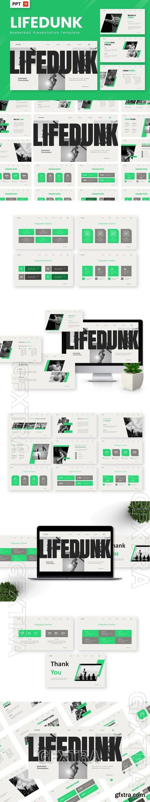 Lifedunk - Basketball Powerpoint Templates 47J5KX4