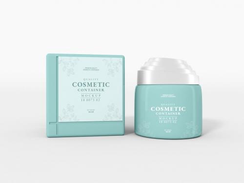 Cosmetic Cream Jar Packaging Mockup Set