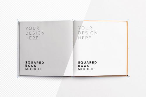 Book Squared Opened Mockup
