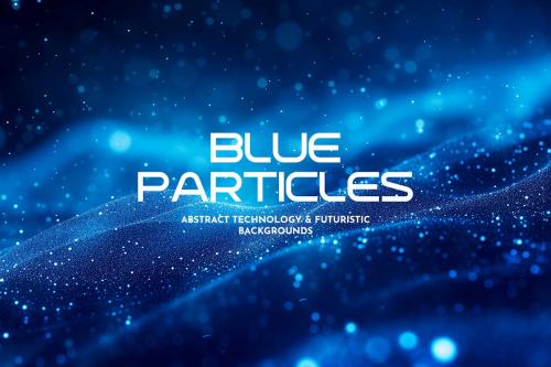 Blue Particle Wave Backgrounds