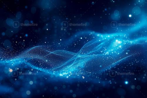 Blue Particle Wave Backgrounds