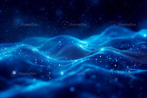 Blue Particle Wave Backgrounds