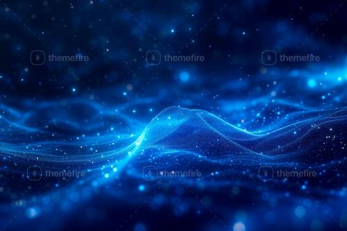 Blue Particle Wave Backgrounds