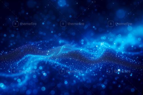 Blue Particle Wave Backgrounds