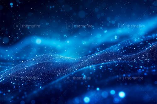 Blue Particle Wave Backgrounds