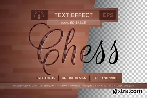 Chess - Editable Text Effect, Font Style 9VABEU9 Chess - Editable Text Effect, Font Style 9VABEU9