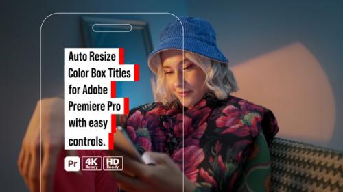Auto Resize Color Box Titles for Premiere Pro - 50744516
