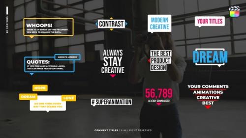 Comment Titles | FCPX - 50797798