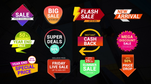 Clean Sale Lables & Badges Pack - 50823654