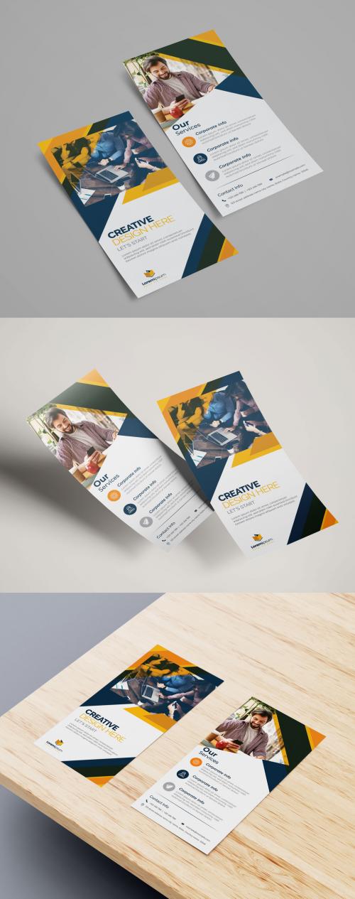 Corporate Flyer Layout with Yellow Accents - 442424080