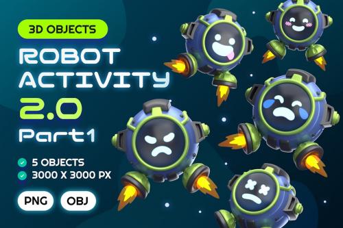 Robot Activity 2.0 Part 1 3D Illustrations
