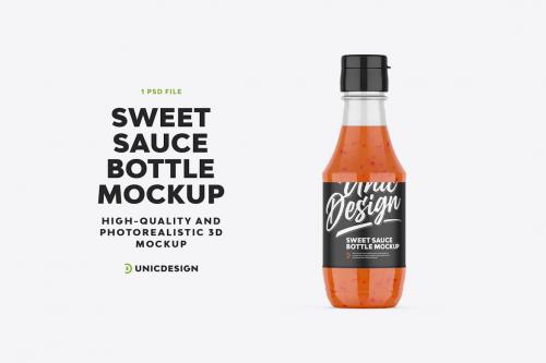 Sweet Sauce Bottle Mockup