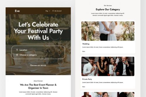 Eve - Event Organizer Landing Page