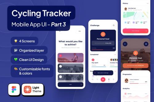 Cycling Tracker Mobile App Light Mode - Part 3
