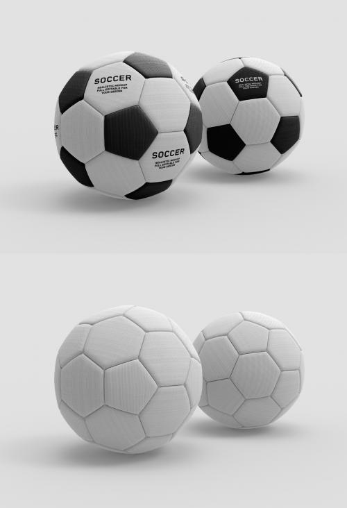 Two Soccer Ball Mockup - 450174931
