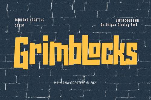 Grimblocks Display Font