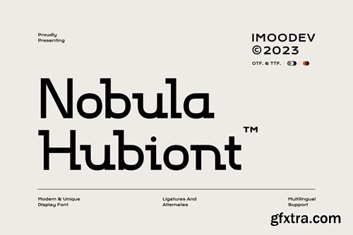 Nobula Hubiont - Modern Unique Display Font PP9CLP4