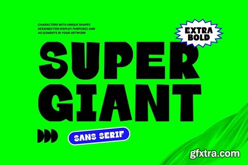 SUPER GIANT Extra Bold Sans Serif Font 9QFNQSR