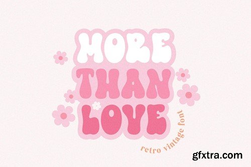 More Than Love Retro Vintage Font RF9ZWTM