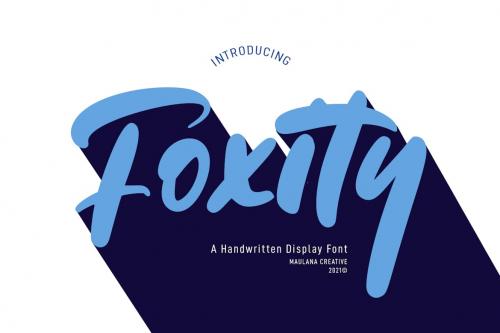 Foxity Handwritten Display Font