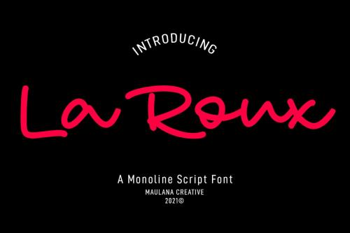 La Roux Monoline Script Font