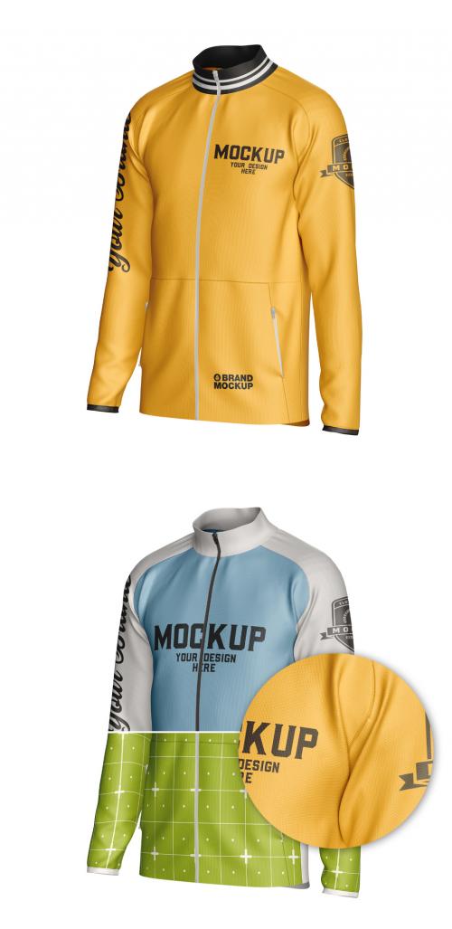 Long Sleeve Track Jacket Mockup  - 450203395
