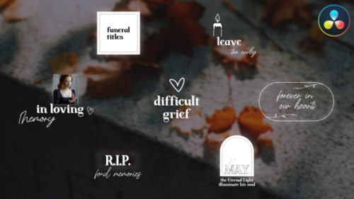Funeral Titles for DaVinci Resolve - 50823757