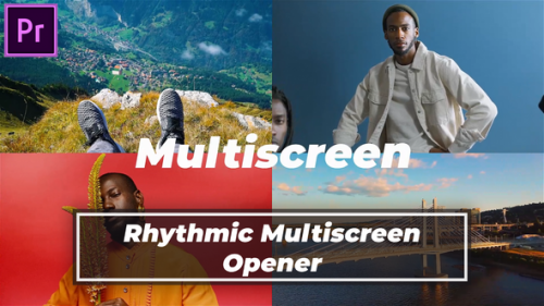 Rhythmic Multiscreen Opener MOGRT for Premier Pro - 50827966