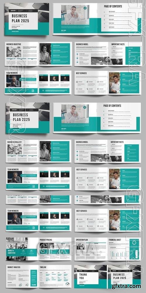 Business Plan Landscape Brochure Template H7UBXZZ